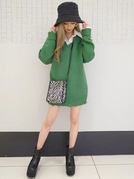 「one way（ワンウェイ）のアイテム（帽子）」を使った、onewayさん（レディース・152cm）の秋コーディネート