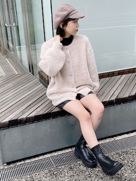 「one way（ワンウェイ）のアイテム（パンツ）」を使った、onewayさん（レディース・156cm）の冬コーディネート