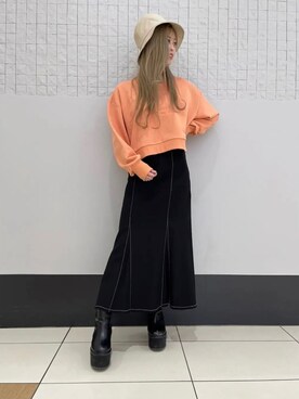 「one way（ワンウェイ）のアイテム（帽子）」を使った、onewayさん（レディース・152cm）の冬コーディネート