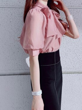 「NOMAE」｜「アイテム（スカート）」を使った、onewayさん（レディース・165cm）の春コーディネート