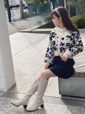 「NOMAE」｜「アイテム（スカート）」を使った、onewayさん（レディース・161cm）の冬コーディネート
