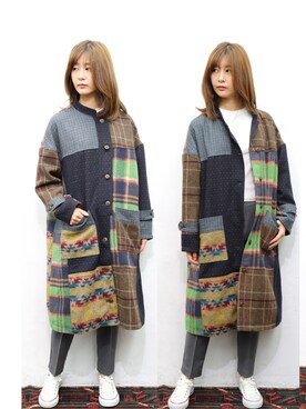 「sandy（サンディー）のアイテム（ジャケット/アウター）」を使った、sandywearさん（レディース・165cm）の秋コーディネート