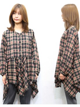 「sandy（サンディー）のアイテム（トップス）」を使った、sandywearさん（レディース・165cm）の秋コーディネート