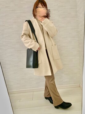 Zara ザラ のノーカラーコートを使った人気ファッションコーディネート 身長 141cm 150cm Wear