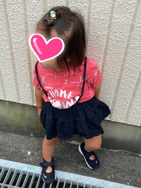 「アイテム（バレッタ/ヘアクリップ）」を使った、りん☆さん（キッズ・80cm）の夏コーディネート
