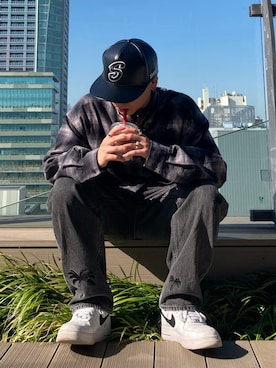 「ROOPTOKYO（ループトウキョウ）のアイテム（帽子）」を使った、ときさん（メンズ・176cm）の春コーディネート