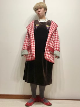 「バレンタインデートスタイル」｜「アイテム（ジャケット/アウター）」を使った、あほーさん（レディース・148cm）の冬コーディネート