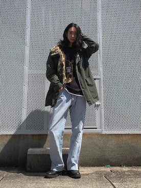 「アイテム（その他アウター）」を使った、ぱちちさん（メンズ・174cm）の春コーディネート
