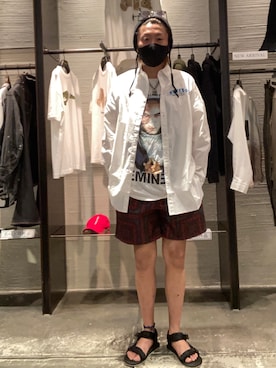 「Kare/ME（カーミー）のアイテム」を使った、大空さん（メンズ・177cm）の夏コーディネート