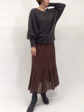 「コットンレース」｜TANさん（レディース・157cm）の秋コーディネート