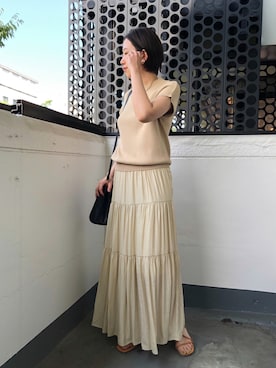 「ドッキングワンピース」｜「アイテム（その他）」を使った、TANさん（レディース・157cm）の夏コーディネート