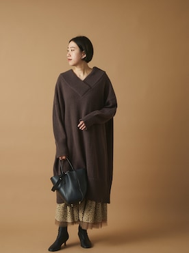 TANさん(レディース・157cm)の冬コーディネート