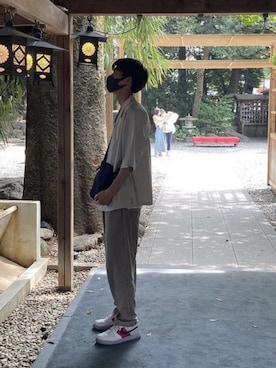 「NIKE(ナイキ)のアイテム(ショルダーバッグ)」を使った、くまさん(メンズ・180cm)の夏コーディネート