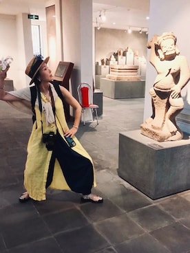 「James Lock ＆ Co． Hatters（ジェームスロック）のアイテム（帽子）」を使った、Michi  Murakamiさん（レディース・170cm）の夏コーディネート