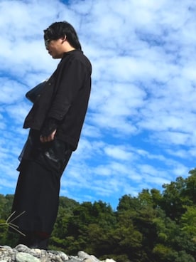 「LAD MUSICIAN（ラッドミュージシャン）のアイテム（スラックス）」を使った、たろさん（メンズ・165cm）の冬コーディネート