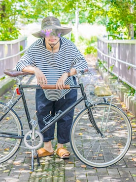 「nowm（ノウム）のアイテム（パンツ）」を使った、rai.さん（メンズ・160cm）の夏コーディネート