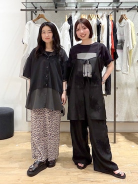 「LEPSIM（レプシィム）のベルトバックルクッションサンダル　638815（サンダル、ブラック系）」を使った、kotomiさん（レディース・157cm）の春コーディネート