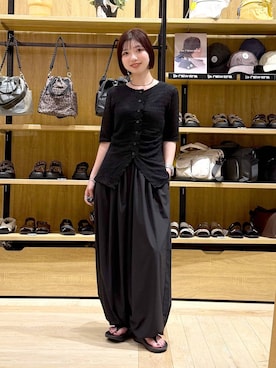 「LEPSIM（レプシィム）の2WAYギャザーパンツ　817068（その他パンツ、ブラック系）」を使った、kotomiさん（レディース・157cm）の夏コーディネート