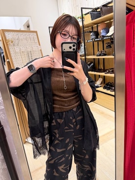 「LEPSIM（レプシィム）のシアーフラットミュールパンプス　656723（パンプス、ブラック系）」を使った、kotomiさん（レディース・157cm）の夏コーディネート