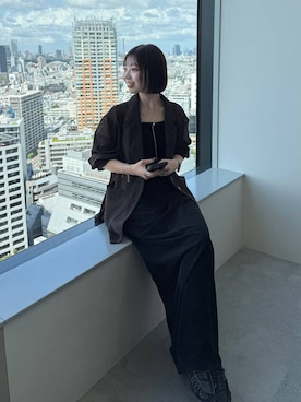 「アイテム（バンダナ/スカーフ、ブラック系）」を使った、kotomiさん（レディース・157cm）の夏コーディネート