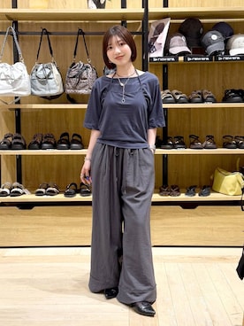 「LEPSIM（レプシィム）のホルターネック《2点セット》　816764（Tシャツ/カットソー、ブルー系）」を使った、kotomiさん（レディース・157cm）の夏コーディネート