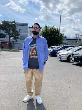「エアフォース1」｜「アイテム（グレー系）」を使った、KECKさん（メンズ・173cm）の秋コーディネート