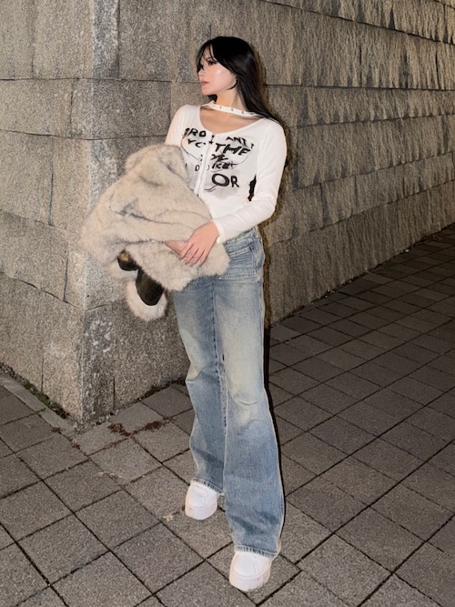 DIESEL サイドジップ スリムフィット デニムパンツ W25 L30 DIESEL（ディーゼル）の「レディース デニム サイドジップ スリム