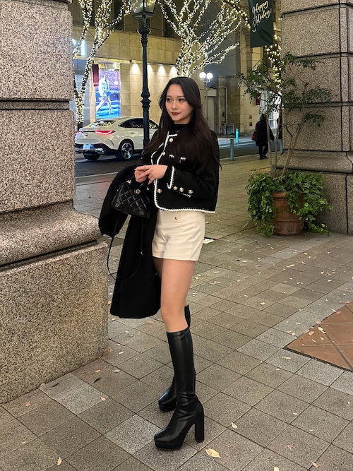 ツイードジャケット 7分袖 サイズ2／フランコフェラーロ ツイードジャケット 7分袖 サイズ2／フランコフェラーロ ツイード