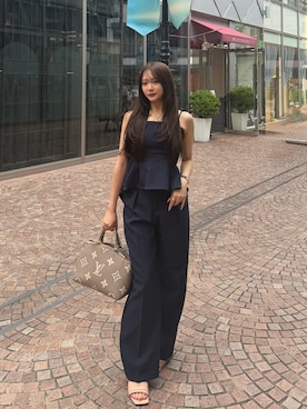 「LOUIS VUITTON（ルイヴィトン）のアイテム（バッグ）」を使った、LALAさん（レディース・157cm）の夏コーディネート