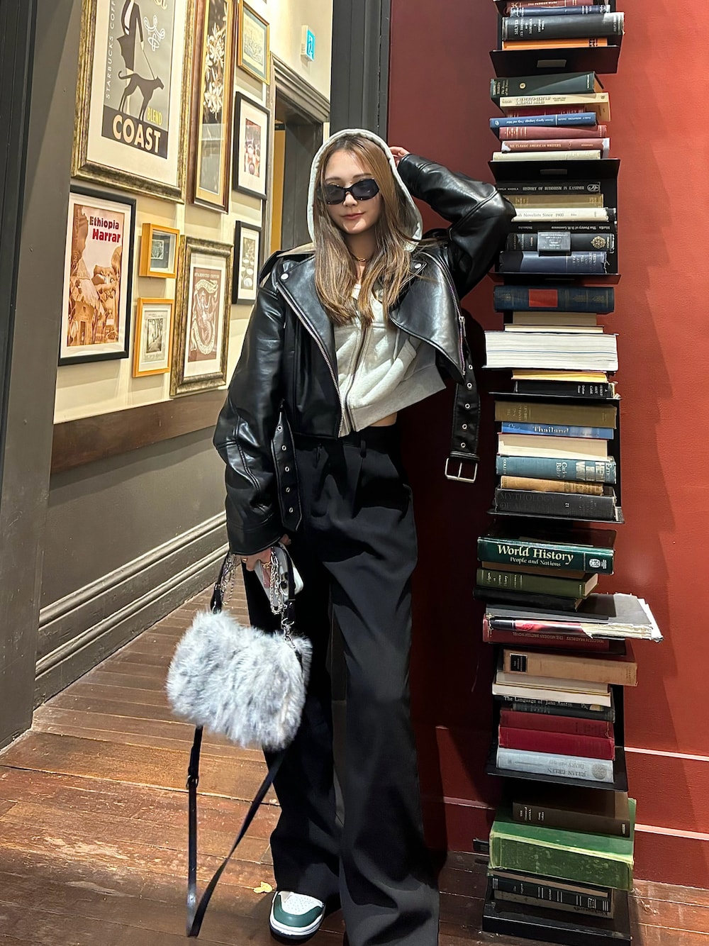 LALA｜ZARAのライダースジャケットを使ったコーディネート - WEAR