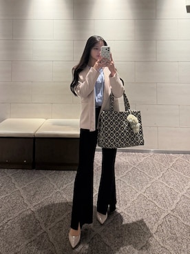 「H&M（エイチ・アンド・エム）のアイテム（バッグ）」を使った、LALAさん（レディース・157cm）の冬コーディネート