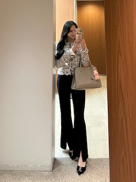 「アイテム（ビジネスバッグ）」を使った、LALAさん（レディース・157cm）の秋コーディネート