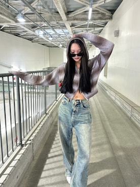 「アイテム（ハンドバッグ）」を使った、LALAさん（レディース・157cm）の秋コーディネート