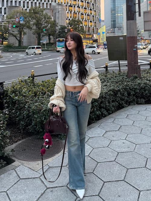 レディース デニム スリム ブーツカット D-HUSH L.28（デニムパンツ