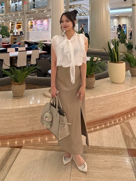 「styiro（スタイロ）のアイテム」を使った、LALAさん（レディース・157cm）の夏コーディネート