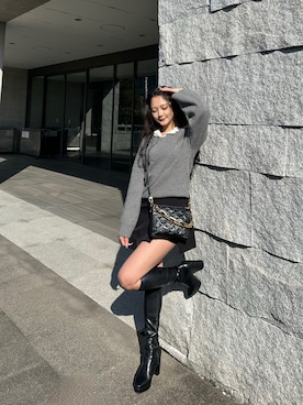 「アイテム（シャツ/ブラウス）」を使った、LALAさん（レディース・157cm）の秋コーディネート