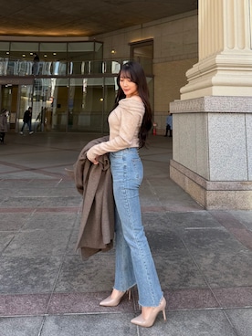 「MURUA（ムルーア）のアイテム」を使った、LALAさん（レディース・157cm）の冬コーディネート