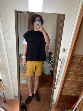 「アイテム（ベスト）」を使った、ryuさん（メンズ・181cm）の夏コーディネート