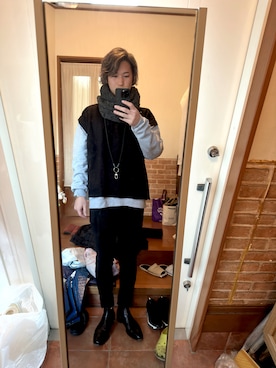 「Trading Post（トレーディングポスト）のアイテム（ブーツ）」を使った、ryuさん（メンズ・181cm）の冬コーディネート