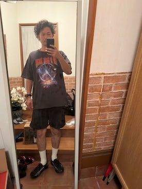 「KEEN（キーン）のアイテム（サンダル、ブラック系）」を使った、ryuさん（メンズ・181cm）の夏コーディネート