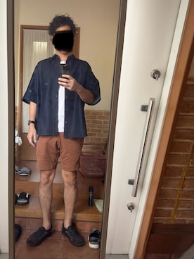 「KEEN（キーン）のアイテム（サンダル、ブラック系）」を使った、ryuさん（メンズ・181cm）の夏コーディネート