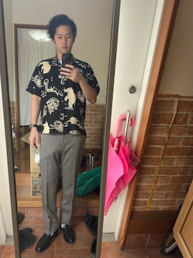 「アイテム（スリッポン）」を使った、ryuさん（メンズ・182cm）の秋コーディネート