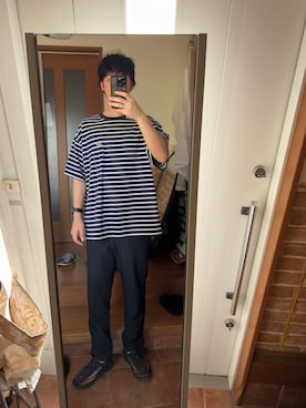 「アイテム（スラックス）」を使った、ryuさん（メンズ・182cm・30代）の夏コーディネート