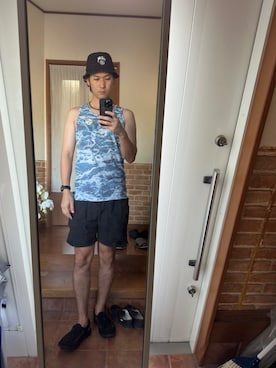 「VANS（バンズ）のアイテム（トップス）」を使った、ryuさん（メンズ・181cm）の夏コーディネート