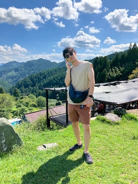 「アイテム（サンダル）」を使った、ryuさん（メンズ・182cm・30代）の秋コーディネート