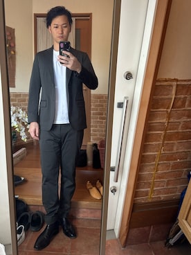 「アイテム（スラックス）」を使った、ryuさん（メンズ・182cm・30代）の秋コーディネート