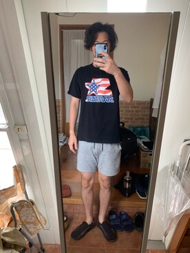 「STARTER BLACK LABEL（スターターブラックレーベル）のアイテム（Tシャツ/カットソー）」を使った、ryuさん（メンズ・181cm）の夏コーディネート