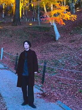 「アイテム（スリッポン）」を使った、ryuさん（メンズ・182cm）の冬コーディネート