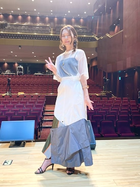 「アイテム（サンダル）」を使った、園崎未恵 Sonozaki Mieさん（レディース・155cm）の秋コーディネート