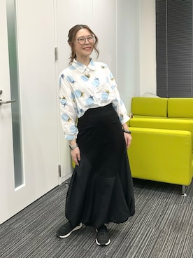 「アイテム（スリッポン）」を使った、園崎未恵 Sonozaki Mieさん（レディース・155cm）の秋コーディネート